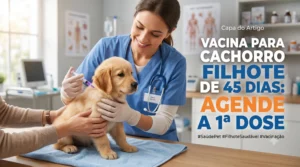 Vacina para Cachorro Filhote de 45 Dias: Agende a 1ª Dose