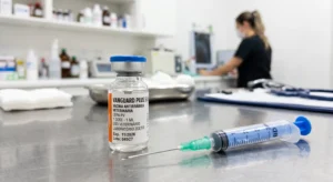 A vacina antirrábica é a segunda imunização crucial entre as 3 primeiras vacinas para cachorro.