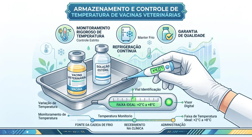 A conservação do frio é essencial para a eficácia da vacina nacional para cachorro.